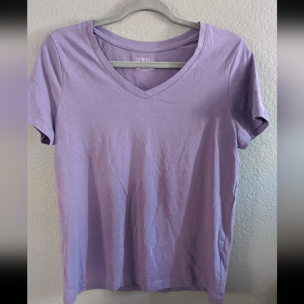 Womens Purple Top Blouse Tshirt Basic Fashion Businesscasual